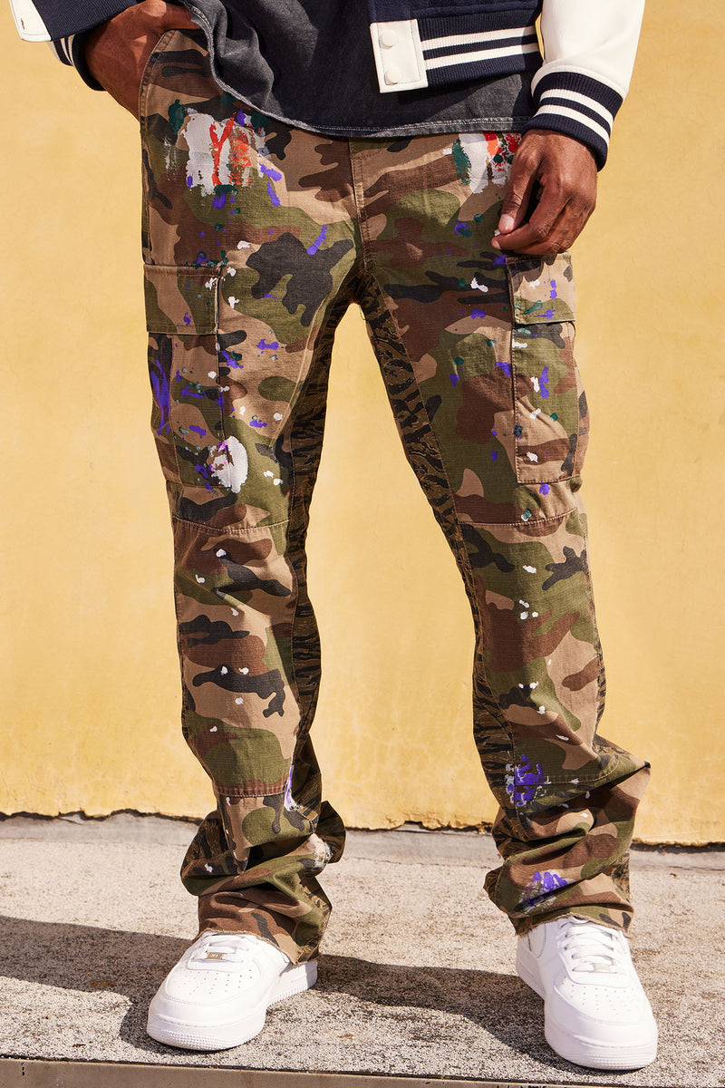 Slim Flare Cargo Pants - Camouflage | Fashion Nova, Mens Pants ...