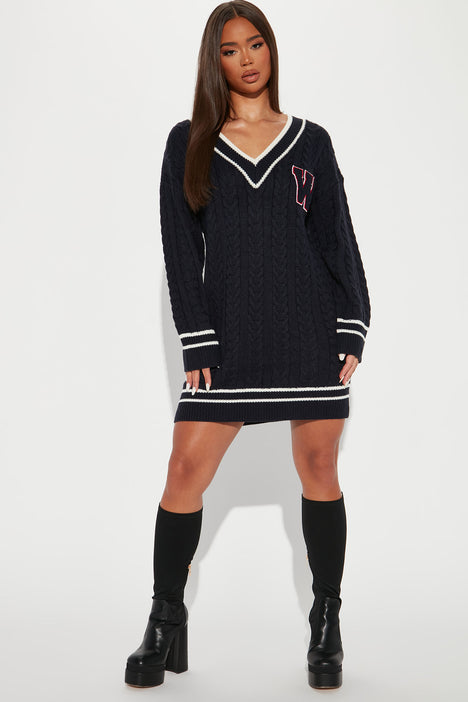 Varsity on sale sweater dress