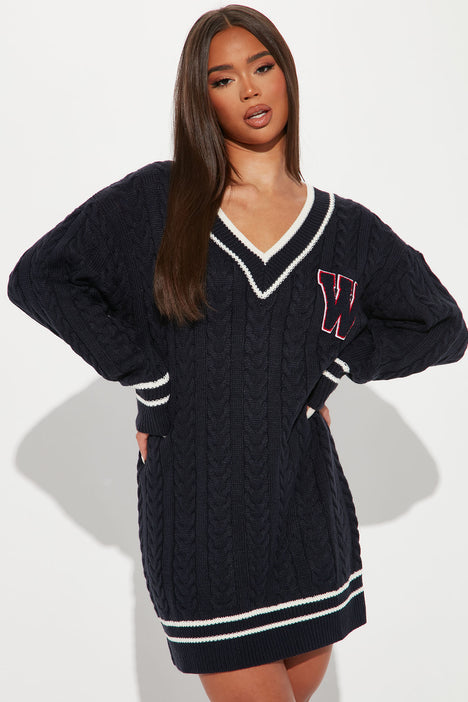Varsity sweater dress discount