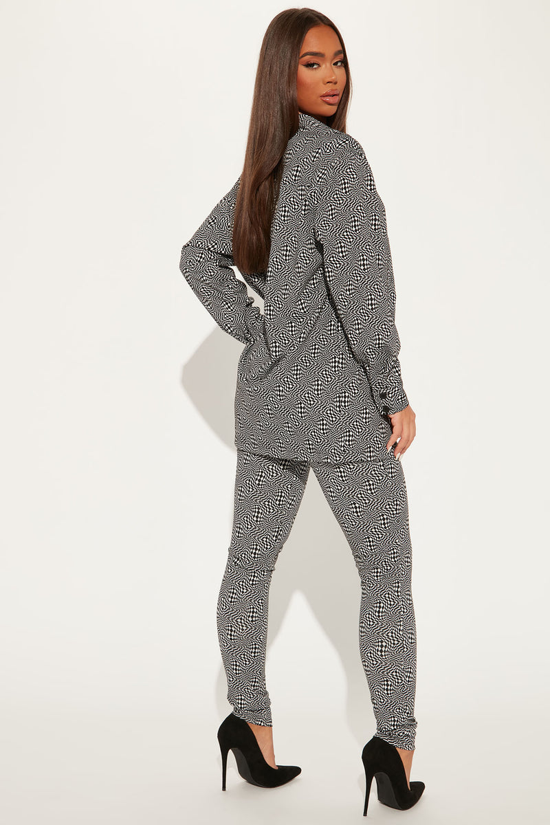 Check Her Out Legging Set - Black/Grey | Fashion Nova, Matching Sets ...