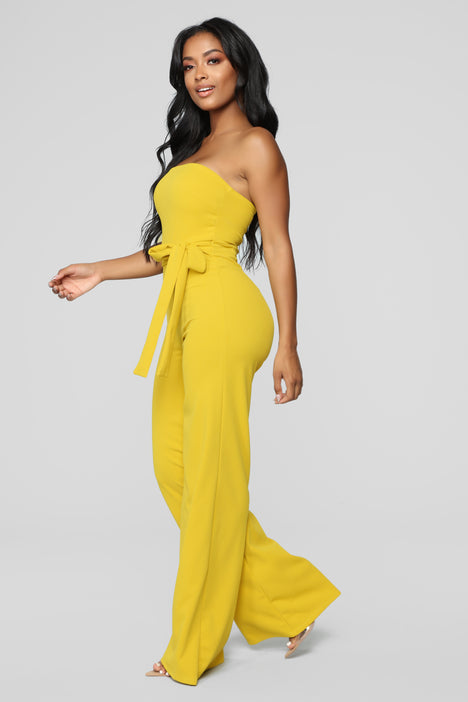 Mustard jumpsuit fashion nova clearance
