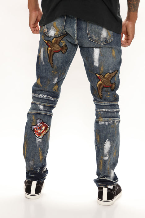 Gwen Moto Jeans Vintage Wash
