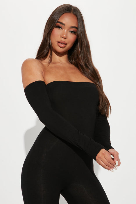 Off the shoulder store jumpsuit fashion nova