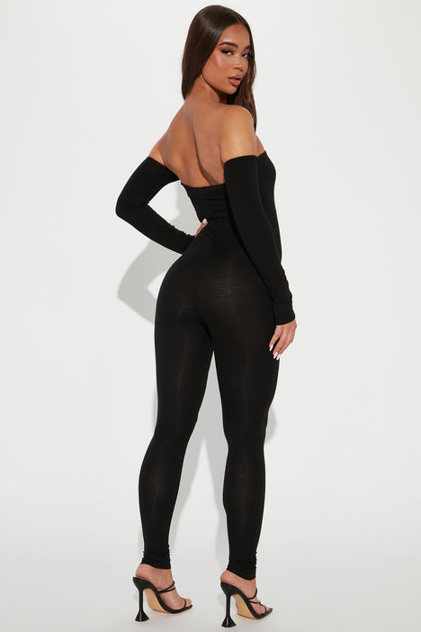 Off the shoulder store jumpsuit fashion nova