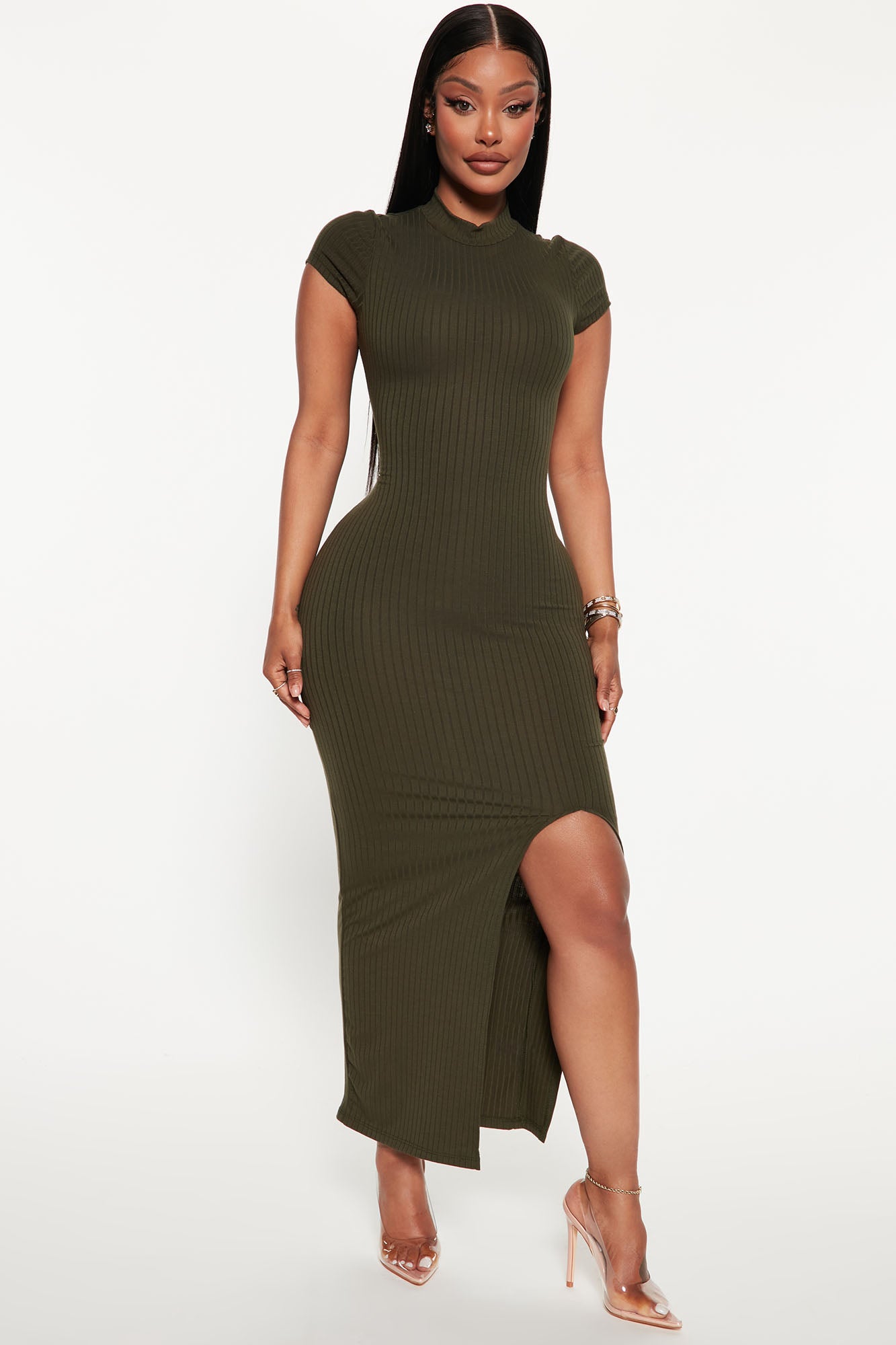 Lacey Maxi Dress - Olive