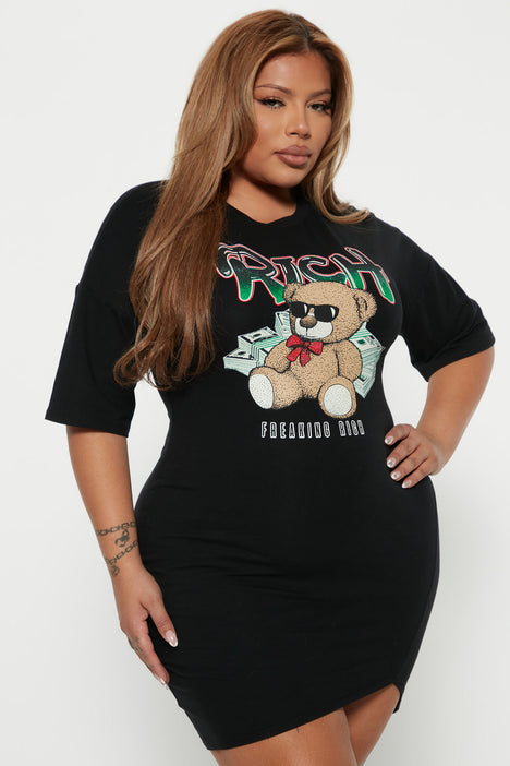 Freaking Rich T Shirt Dress Black Fashion Nova Dresses