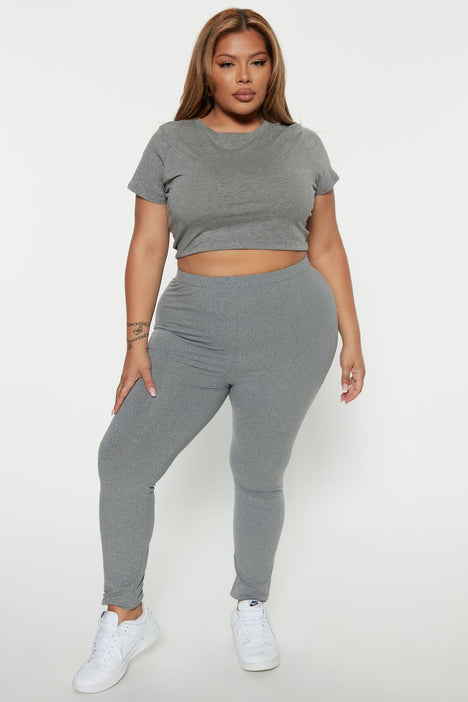 Grey fashion nova leggings deals