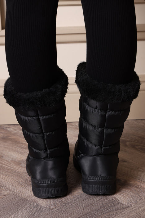 Aviana Faux Fur Boot Black