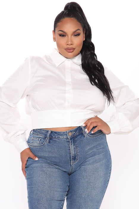 Business To Business Button Down Shirt White Fashion Nova