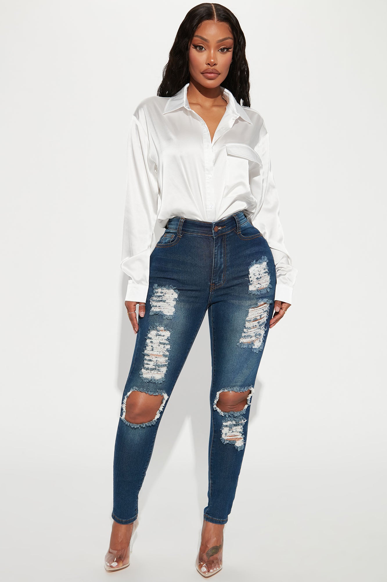 Fashion nova say yes to distress jeans 2025