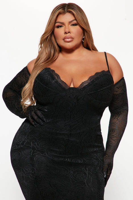Fashion nova black dress plus size shop