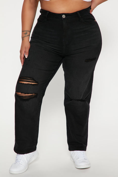 Ripped black jeans fashion nova sales
