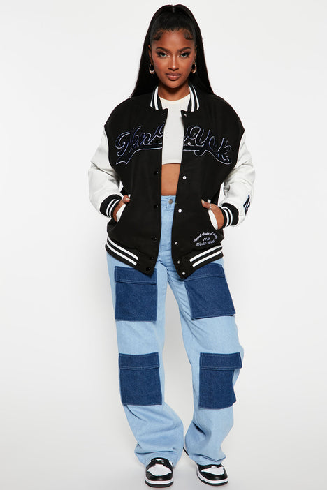 Walk The Hallways Varsity Jacket - Green/combo, Fashion Nova, Outerwear