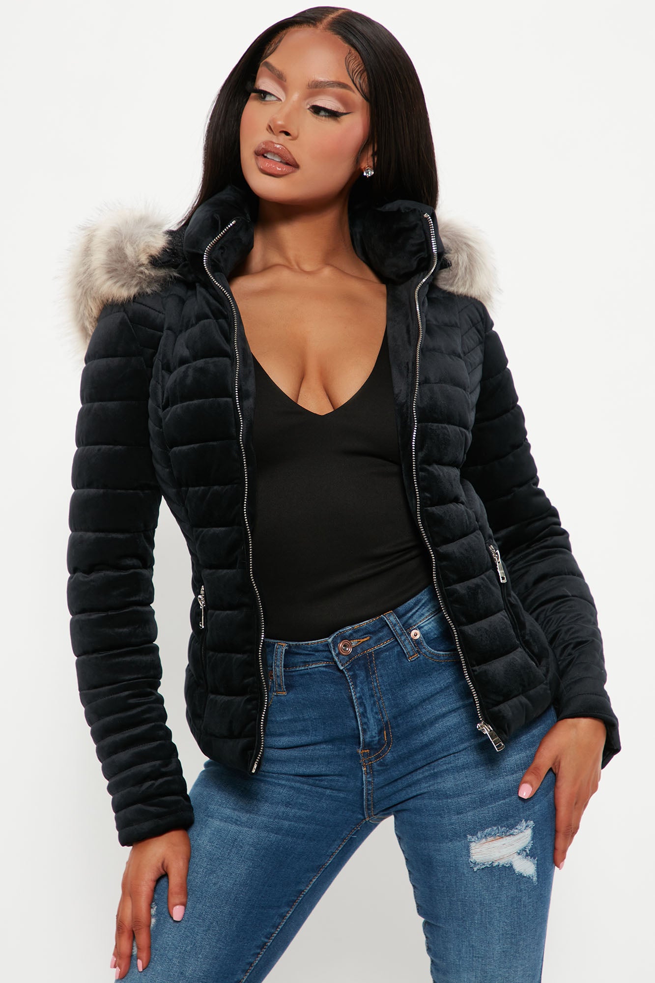 Studios Velvet Padded Jacket