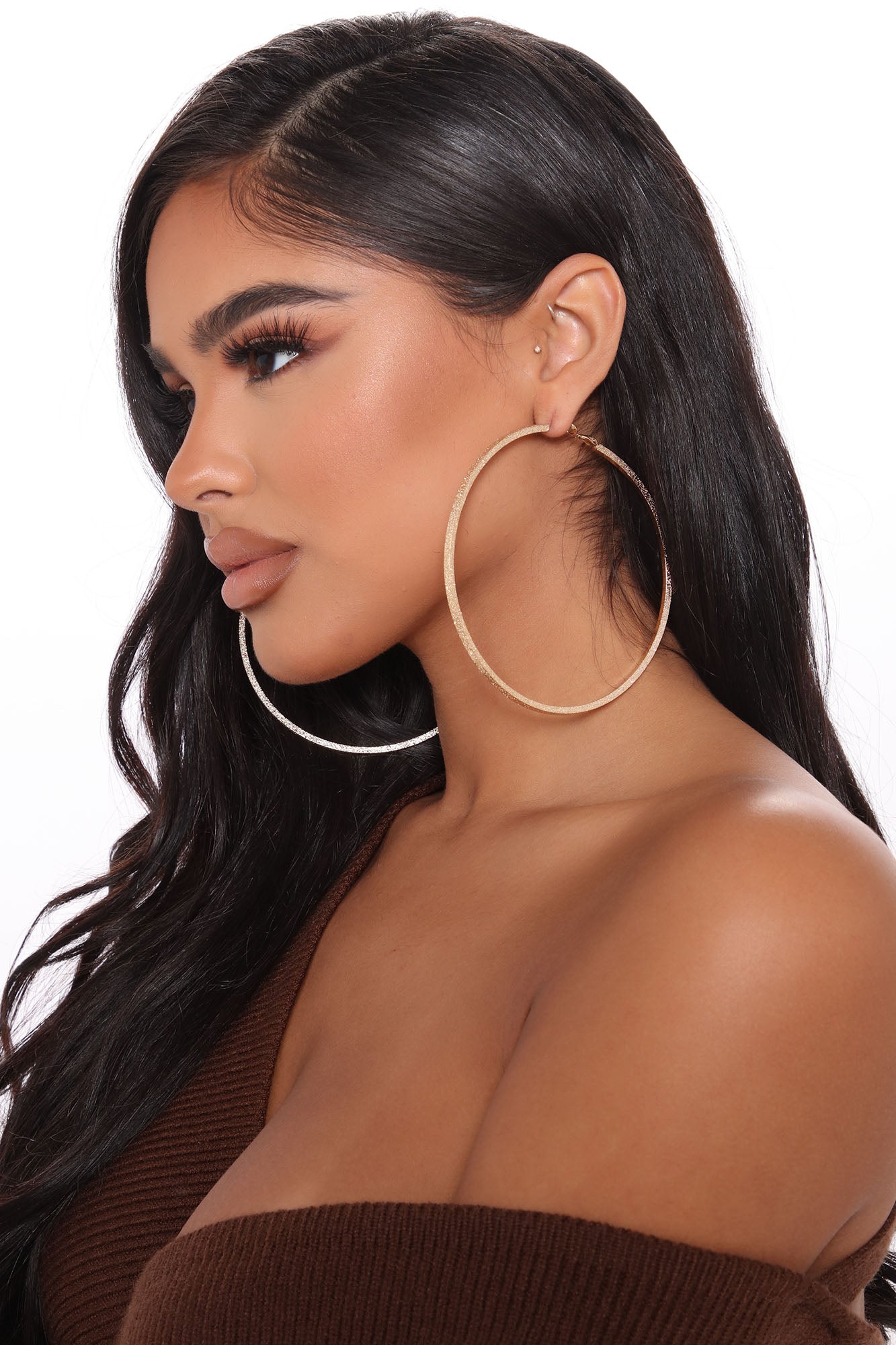 Hoop earrings fashion nova cheap