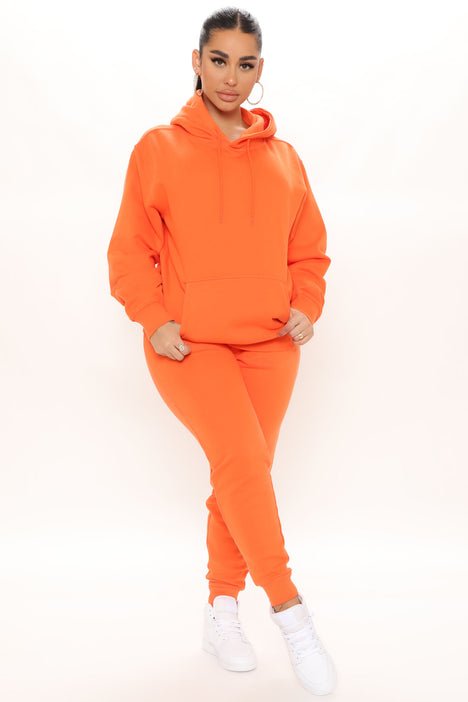 Orange oversized hoodie cheap