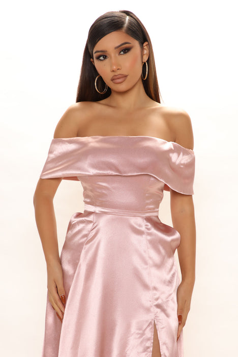 Off the shoulder sales pink dress fashion nova