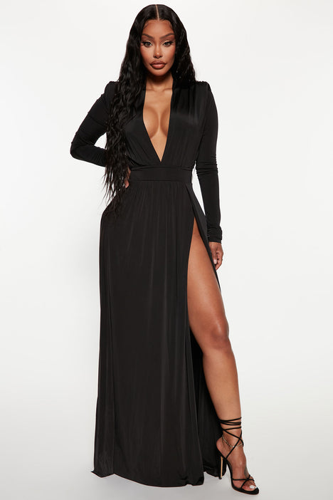 Fashion Nova, Dresses, New Black Fashion Nova Maxi Spree Dress