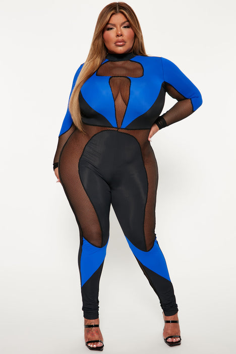 Plus size shop fishnet jumpsuit