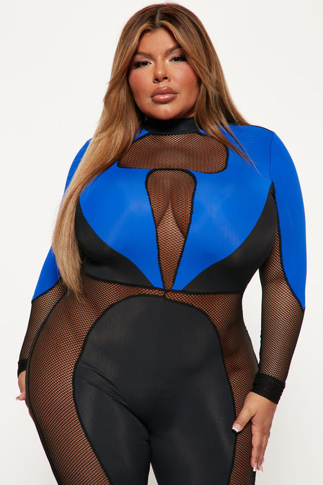 Plus size fishnet jumpsuit online