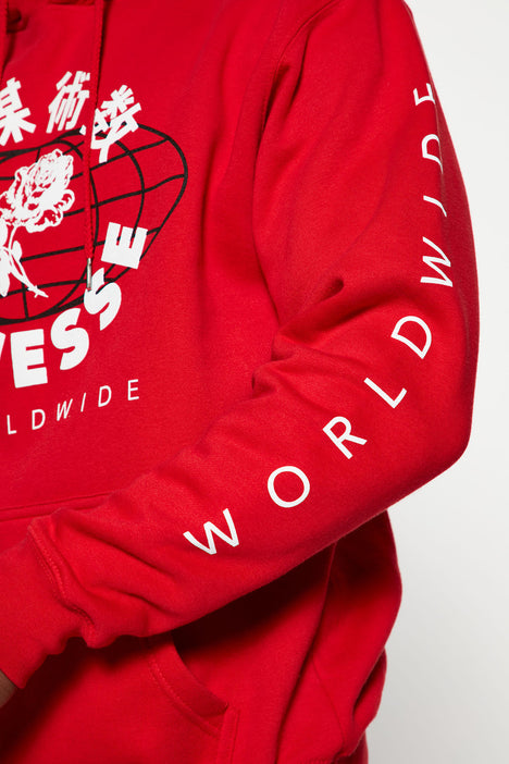 Finesse Worldwide Hoodie Red