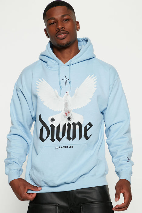 Light blue and white hoodie cheap