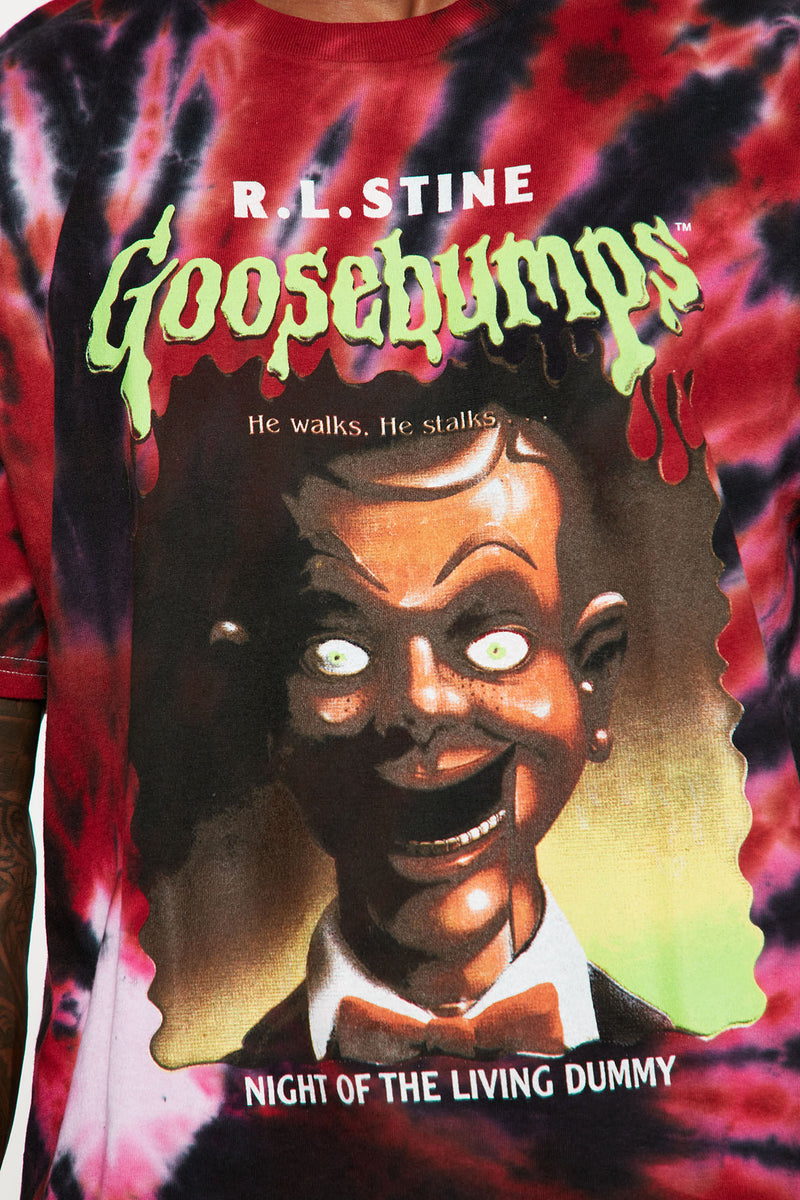 Goosebumps Puppet Tie Dye Short Sleeve Tee Red Fashion Nova, Mens