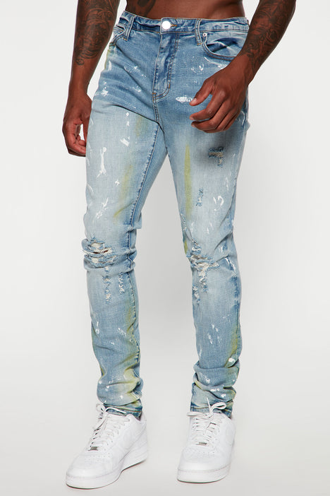 Fashion nova paint splatter jeans top