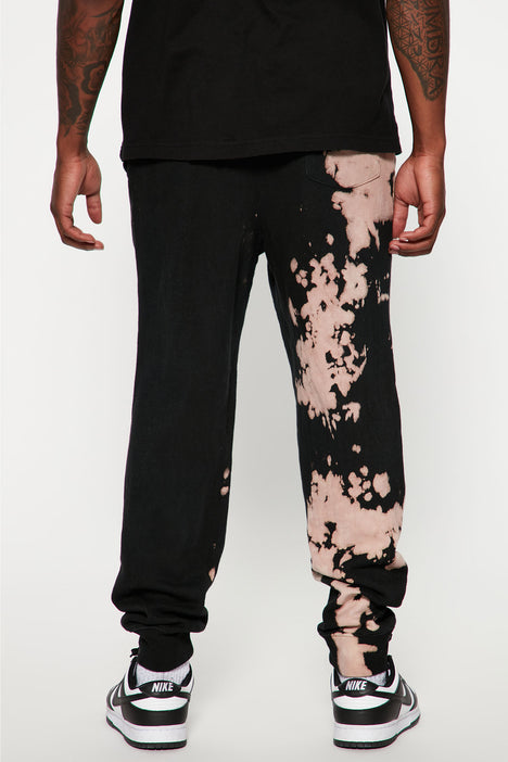 Bleached new arrivals black joggers