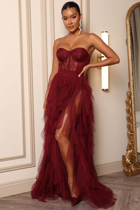 Making A Scene Maxi Dress Wine