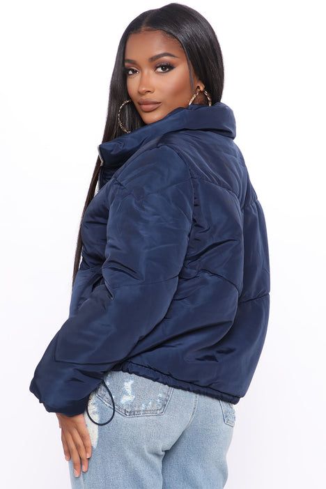Chevron puffer jacket online