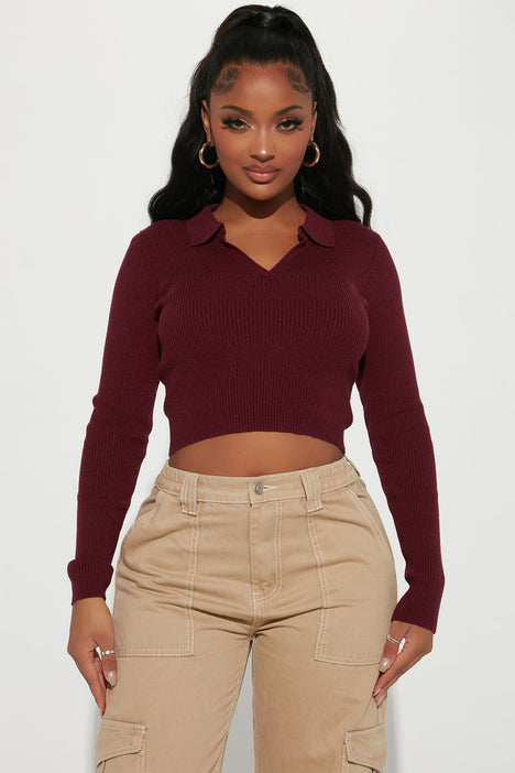 Cropped sweater outlet fashion nova