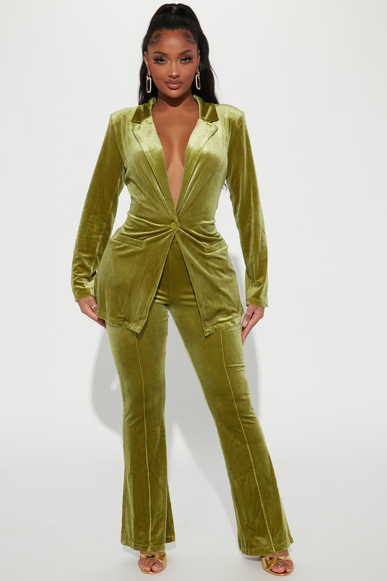 Velvet blazer deals and pant set
