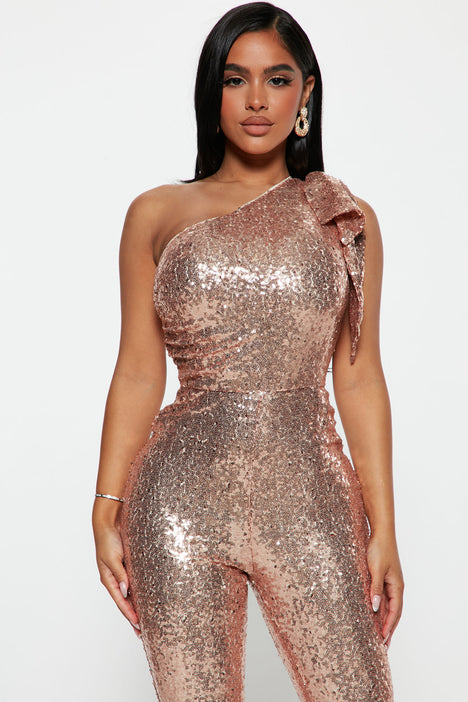 Rose gold jumpsuit fashion hot sale nova