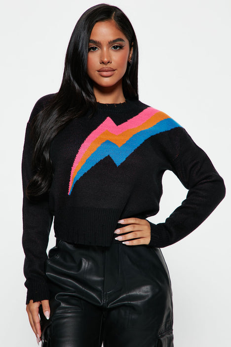 Rainbow lightning shop bolt sweater