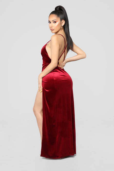 Fashion nova angelique velvet dress online