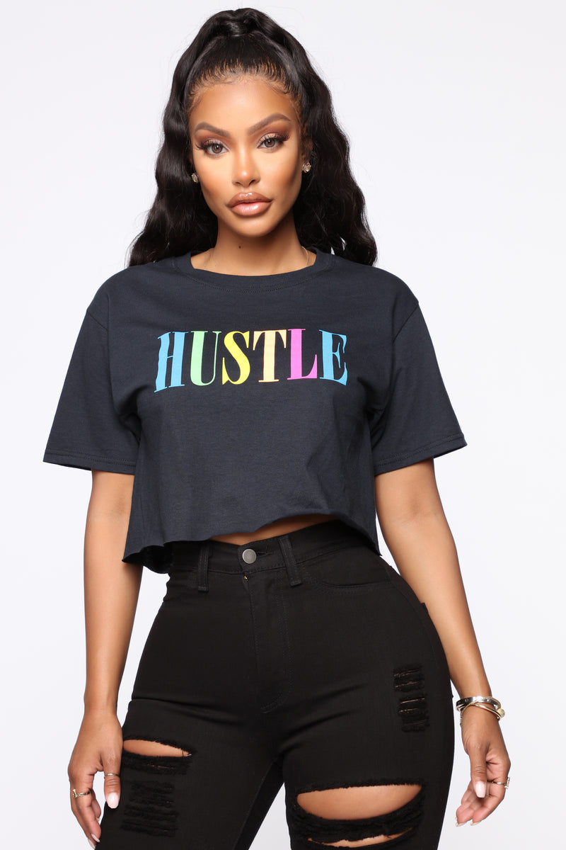 Hustle And Glow Crop Top - Black | Fashion Nova, Screens Tops and ...