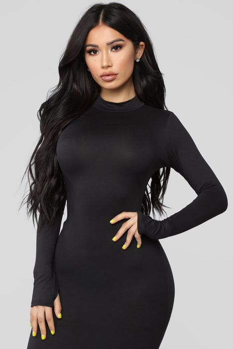 Full Coverage Maxi Dress Black