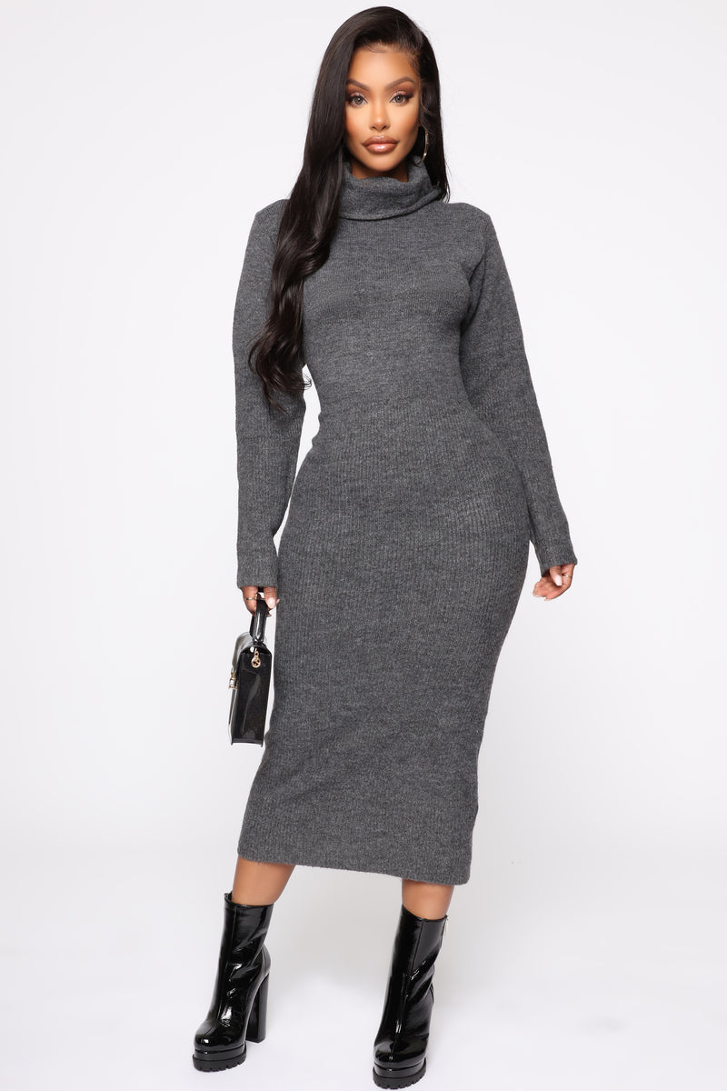 Soft Spot For You Sweater Dress - Charcoal | Fashion Nova, Dresses ...