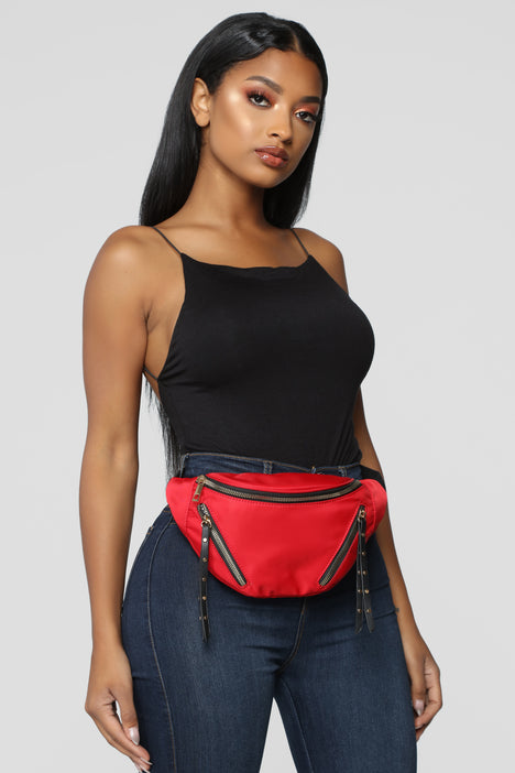 Zoey Nylon Fanny Pack Red