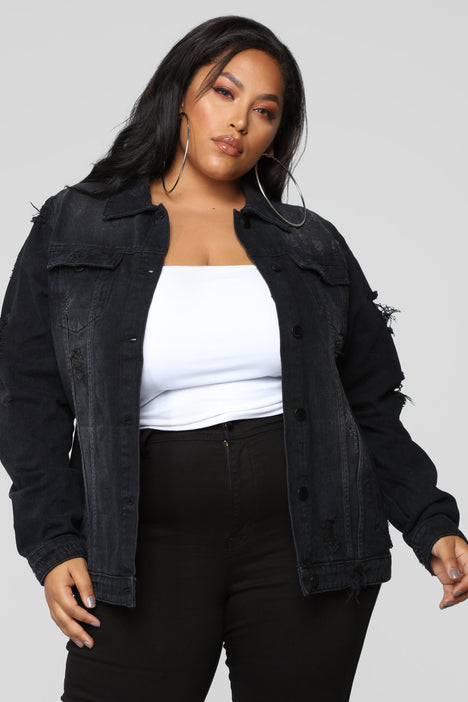 Fashion nova plus size jean jacket shop