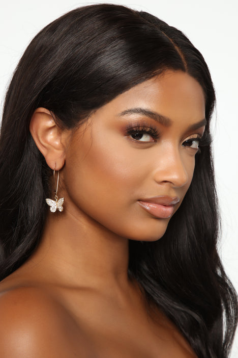 Fashion nova outlet butterfly earrings