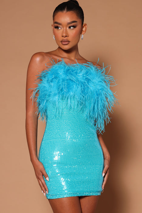 Turquoise tube dress online