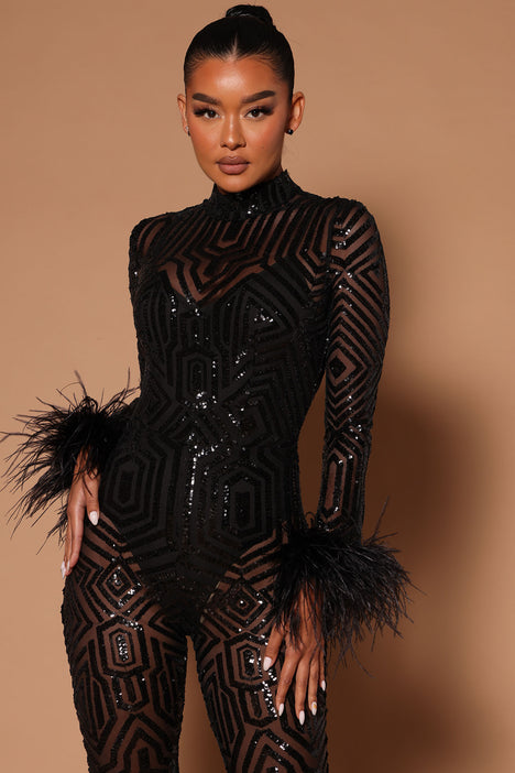 Sparkly mesh jumpsuit hot sale