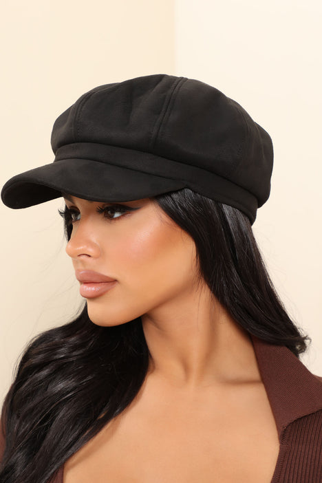 Black cheap cabbie hat