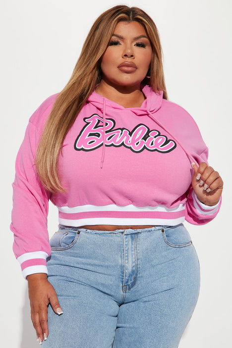 Athletic cropped top hoodie