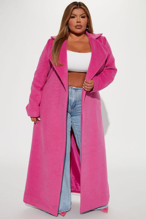 Pink fur discount coat fashion nova
