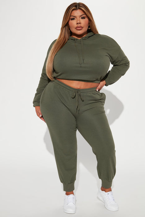 Olive green deals jogger set