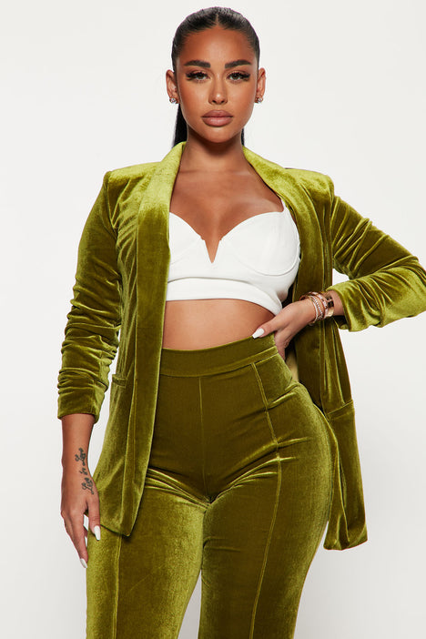 Velvet jacket and pants set online