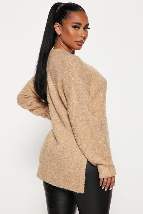Get Your Knit Together Oversized Sweater Khaki Fashion Nova